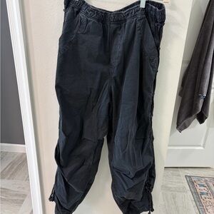 Free People Black Cargo Pants